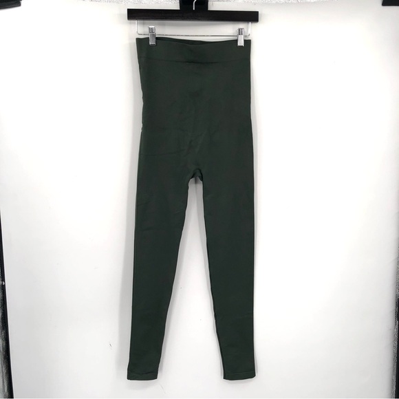 BLANQI Everyday Maternity Belly Support Leggings High Rise Seamless M Green - Picture 4 of 6